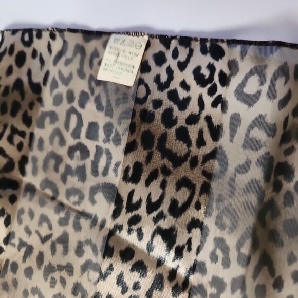 Leopard Print Scarf Sheer stripes Women animal feline accessory career office - Picture 5 of 5